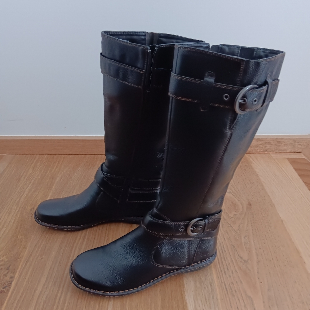 B.O.C. Leather Knee-High Boots Dark Brown Size 8